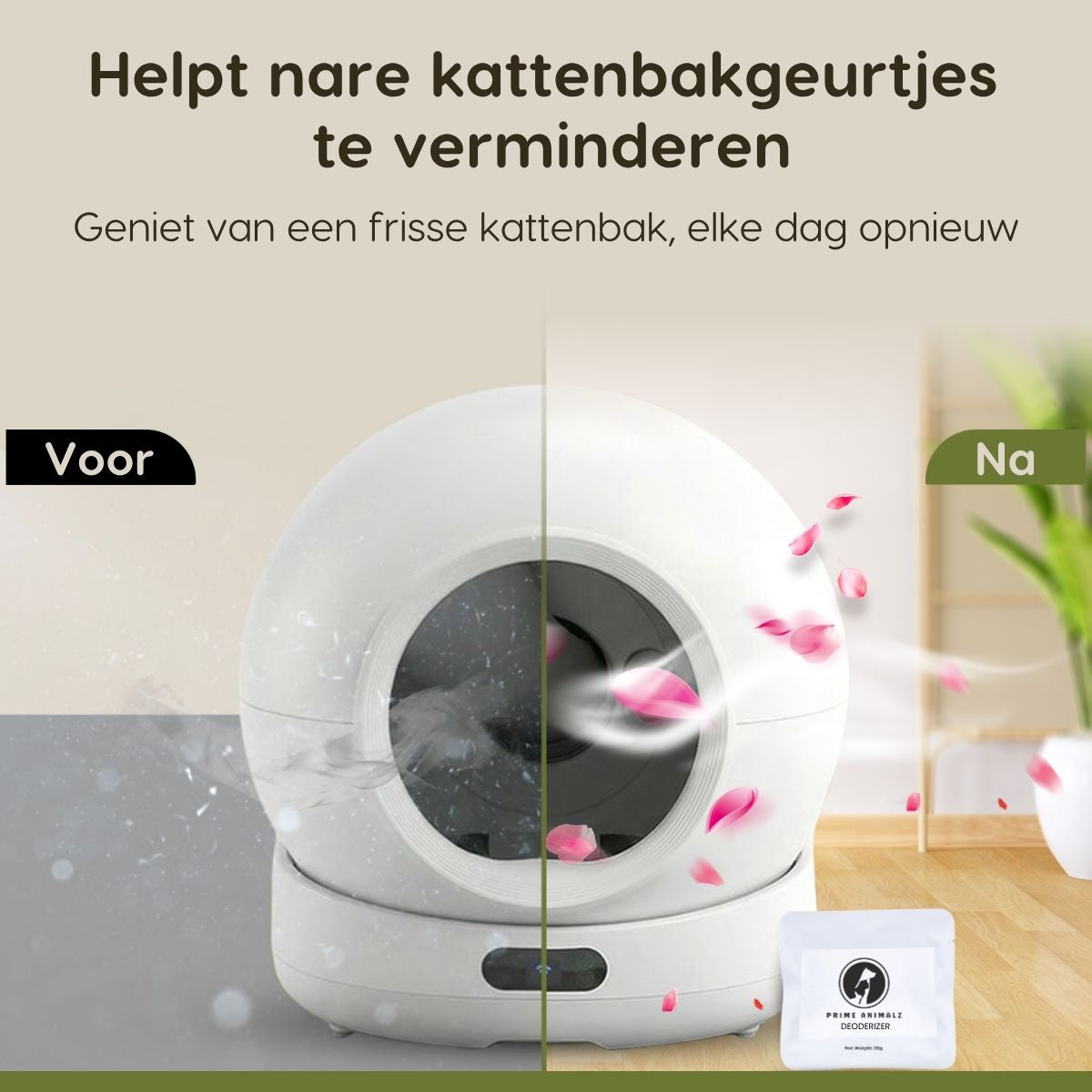 Prime AnimalZ geurpads voor automatische kattenbak 6 stuks helpen nare kattenbakgeurtjes verminderen