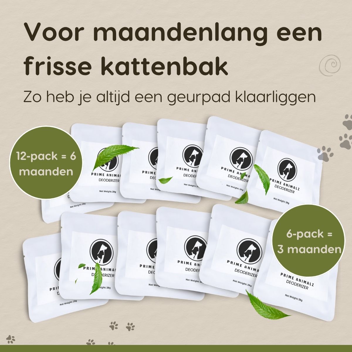 Prime AnimalZ geurpads voor automatische kattenbak 6 stuks zorgen langdurig voor een frisse kattenbak