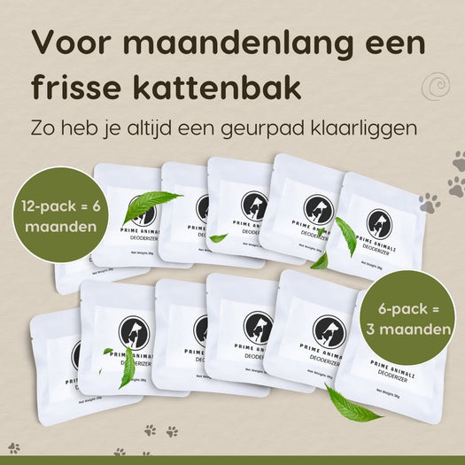 Prime AnimalZ geurpads voor automatische kattenbak 6 stuks zorgen langdurig voor een frisse kattenbak