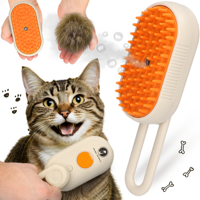 Prime AnimalZ stoomborstel S800A crème voor honden en katten