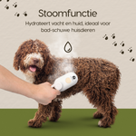 Prime AnimalZ stoomborstel S800A wit hydrateert en verzorgt de vacht