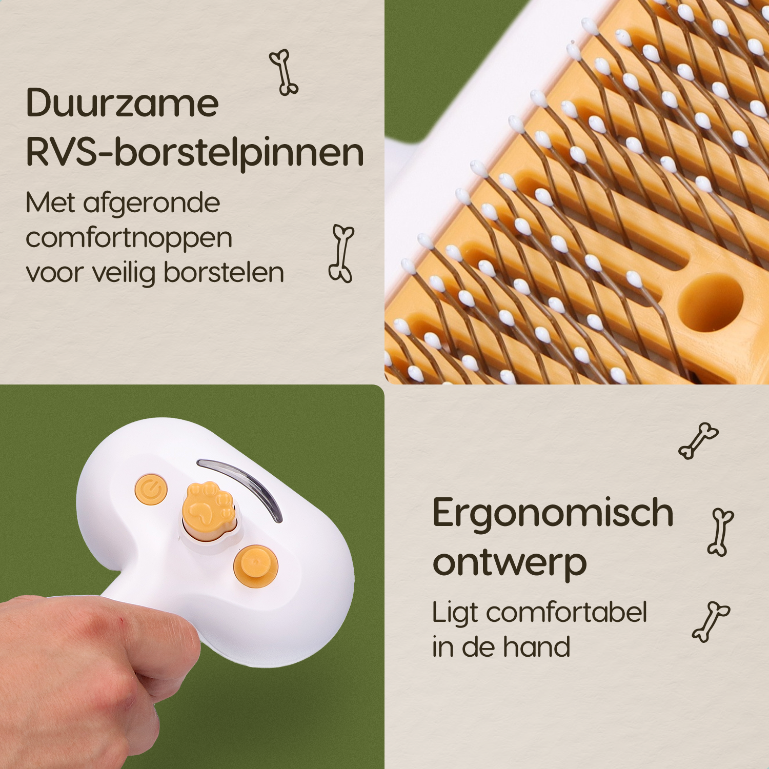 Onderdelen van de Prime AnimalZ Stoomborstel S900A
