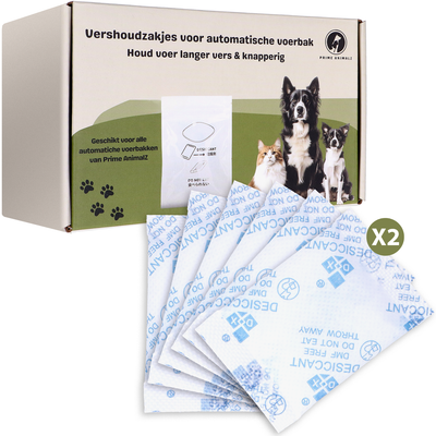 Prime AnimalZ vershoudzakjes voor automatische voerbak 12 stuks voorkant verpakking