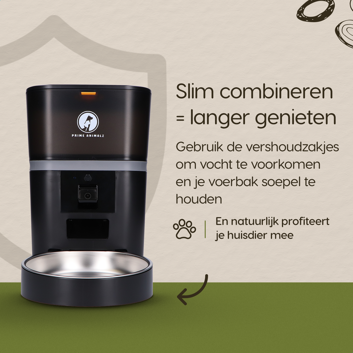 Verlengt de levensduur van de automatische voerbak met Prime AnimalZ vershoudzakjes