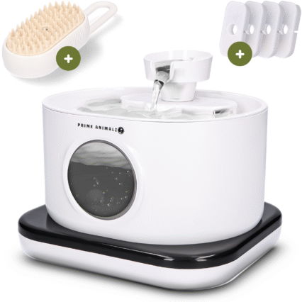 Prime AnimalZ Drinkfontein Kat & Hond D600A Wit – draadloos met sensor 2.8 liter