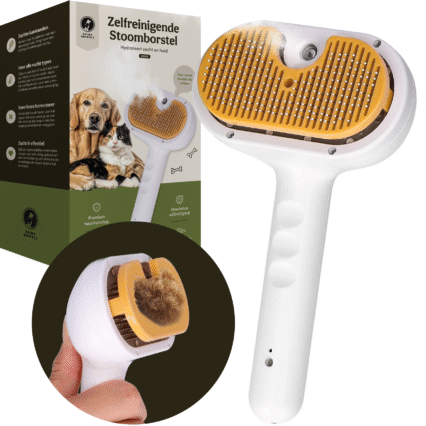 Prime AnimalZ Stoomborstel Kat S900A – kattenborstel tegen verharen en klitten