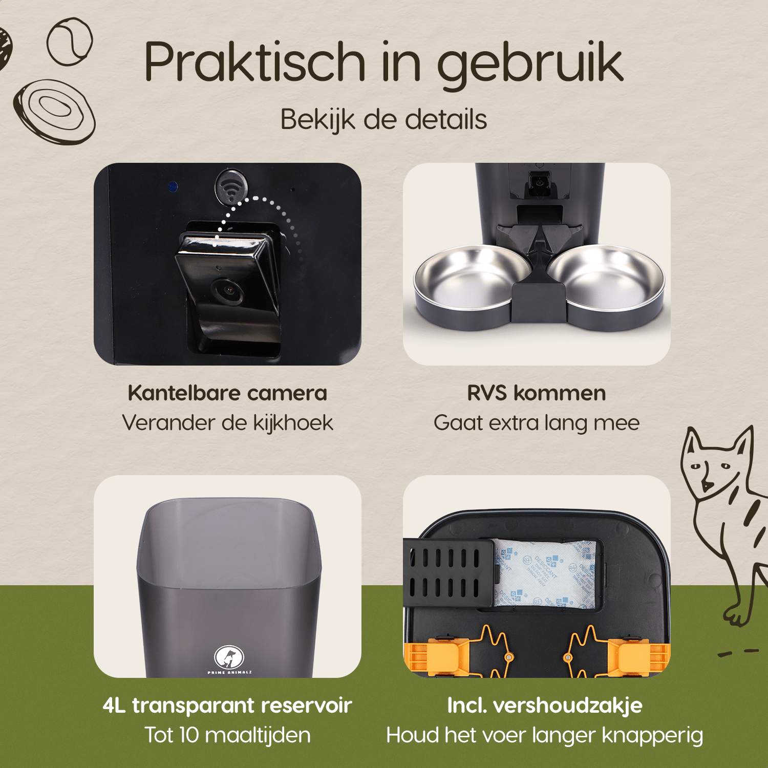 Prime AnimalZ F400DCCWT Wit – Belangrijkste voordelen en USP’s