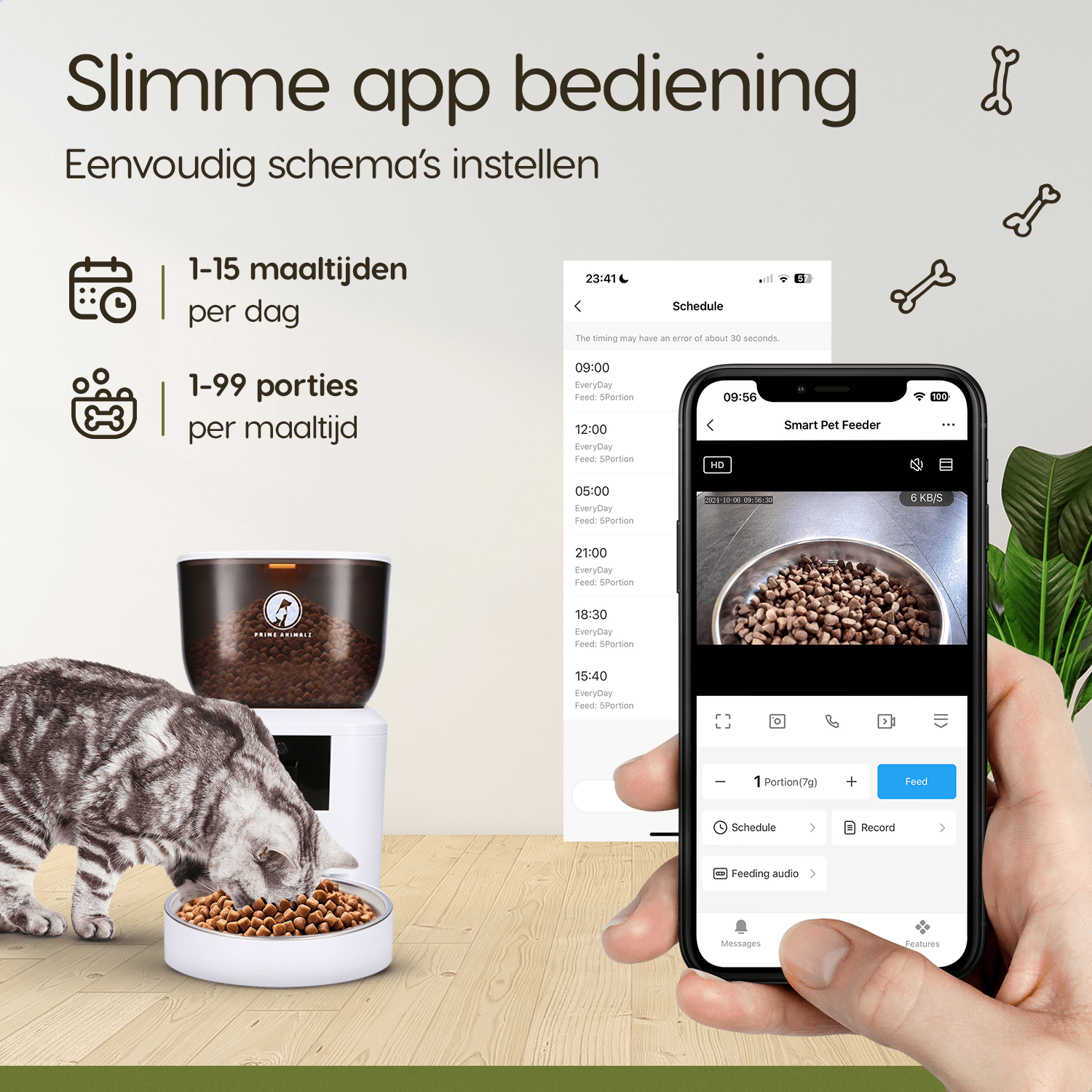 Prime AnimalZ F400ECCWT – Two-way audio automatische voerbak wit