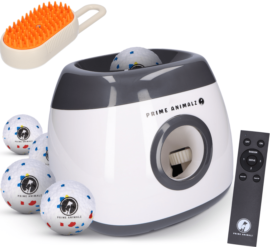 Prime AnimalZ automatische ballenwerper premium grijs voor honden